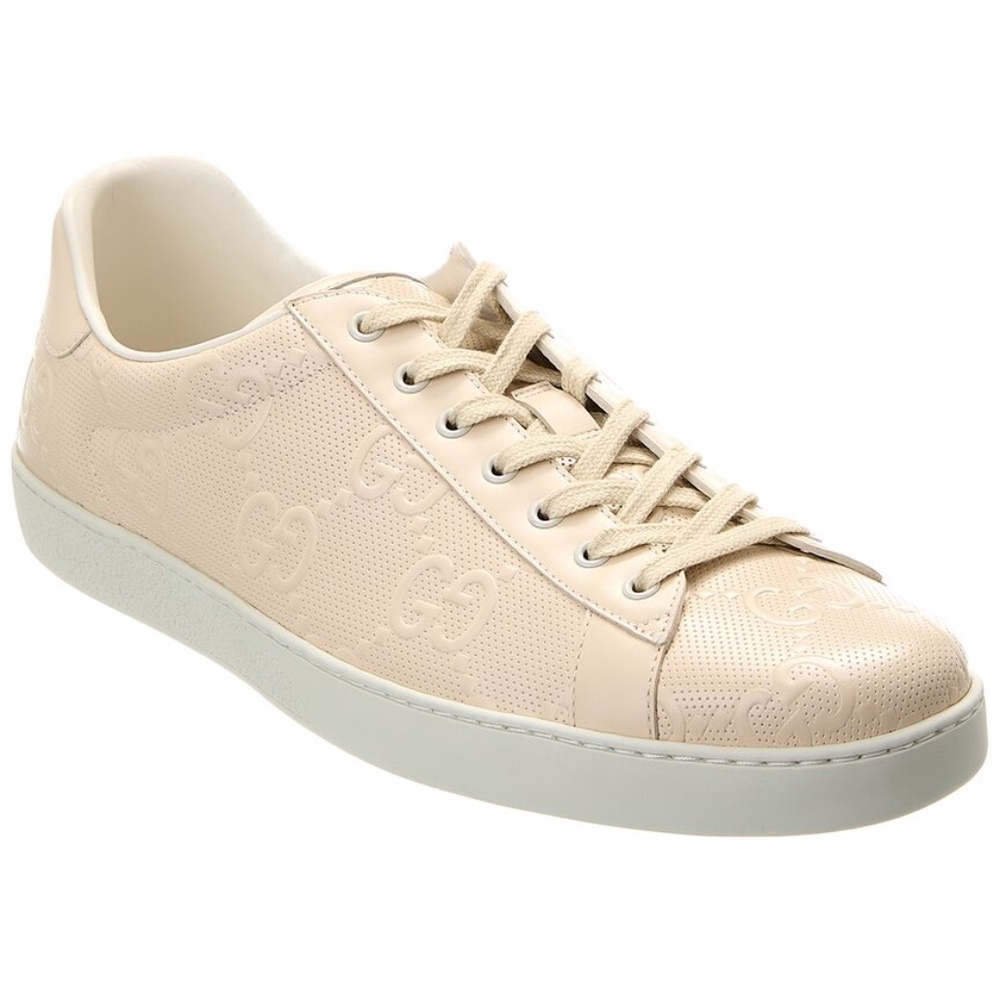 HOT! GUCCI INTERLOCKING G LEATHER SNEAKERS